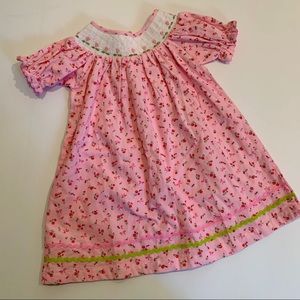 Lil Cactus Smocked Bishop Dress - 6-12 month